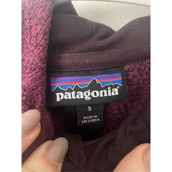 Patagonia Small Womens Large Button Purple Red Winter Coat - Picture 4 of 5